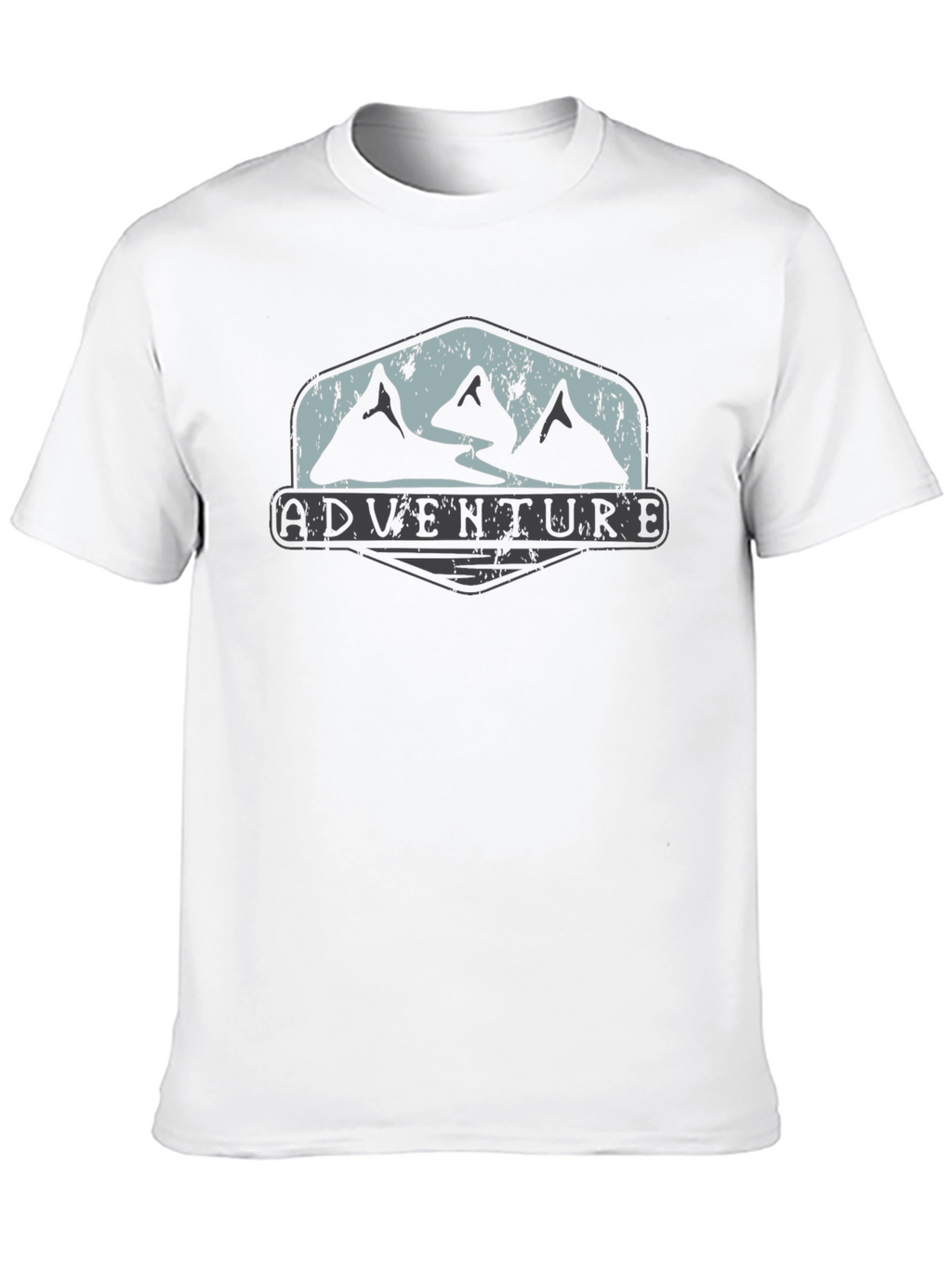 Adventure Mountain Graphic Tee - Black Cotton