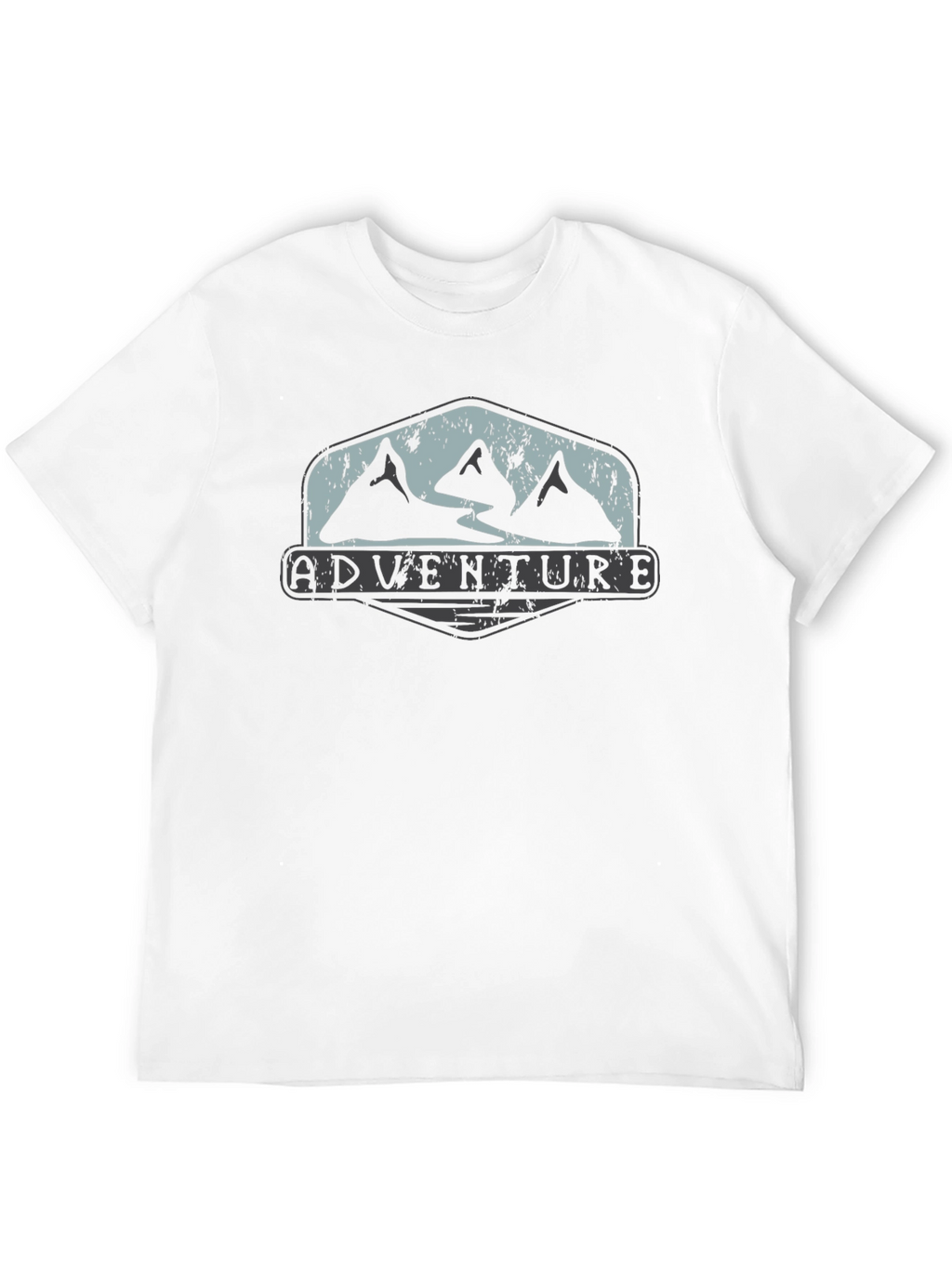 Adventure Mountain Graphic Tee - Black Cotton
