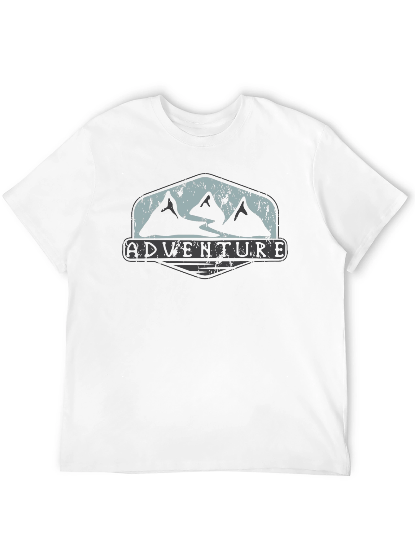 Adventure Mountain Graphic Tee - Black Cotton