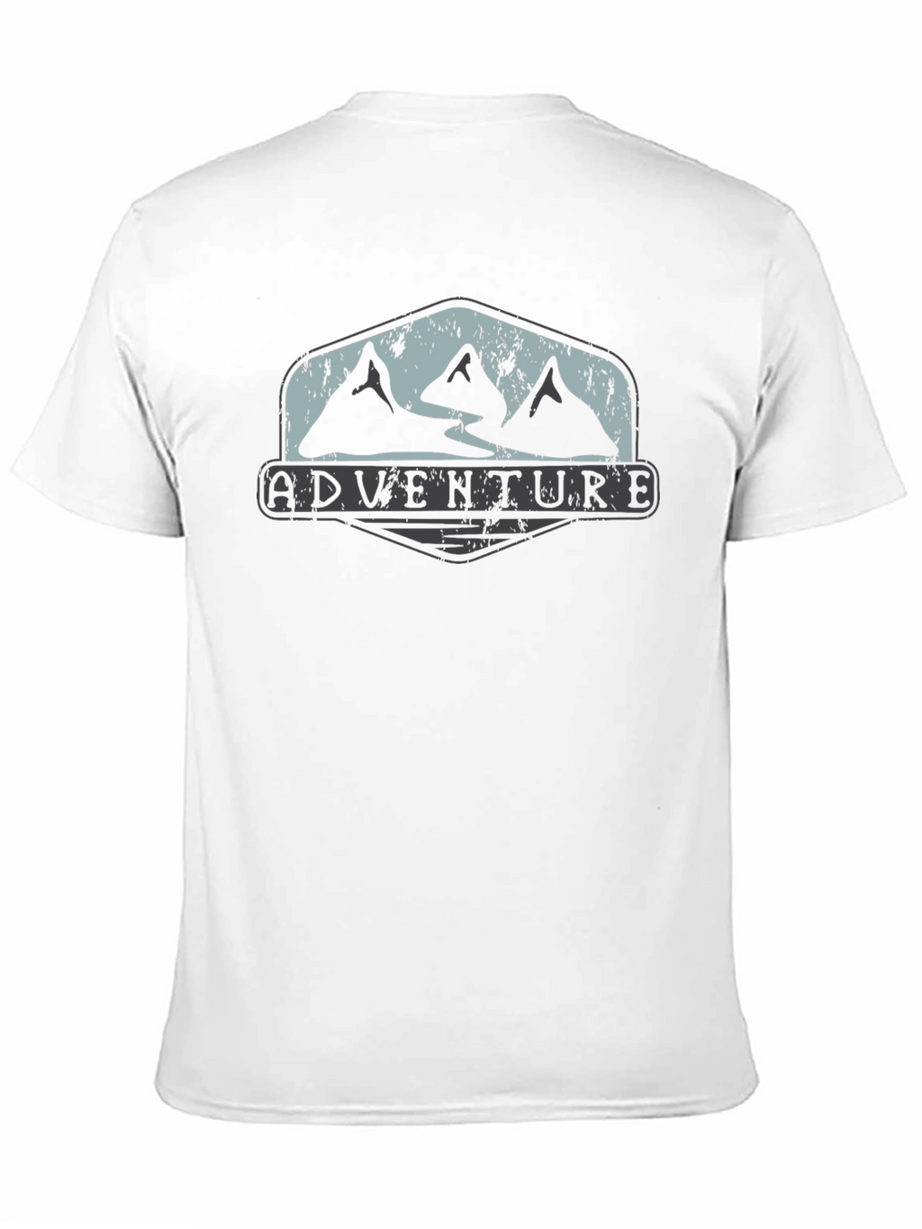Adventure Mountain Graphic Tee - Black Cotton