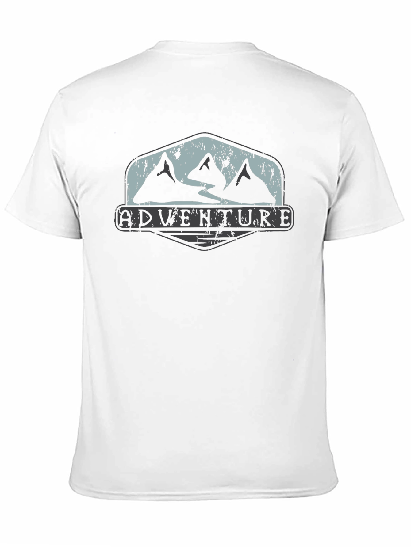 Adventure Mountain Graphic Tee - Black Cotton