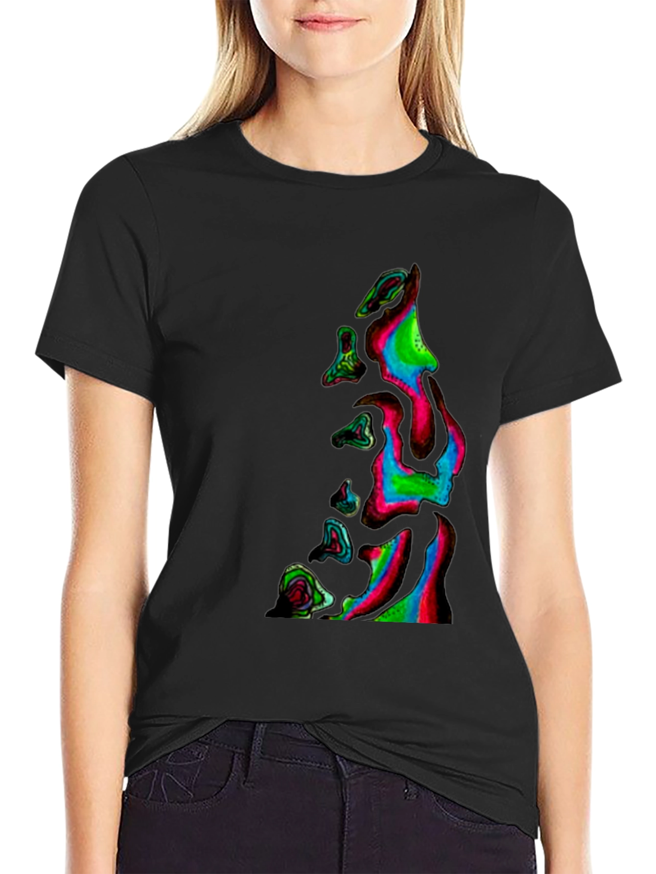 Abstract Neon Dripping T-Shirt
