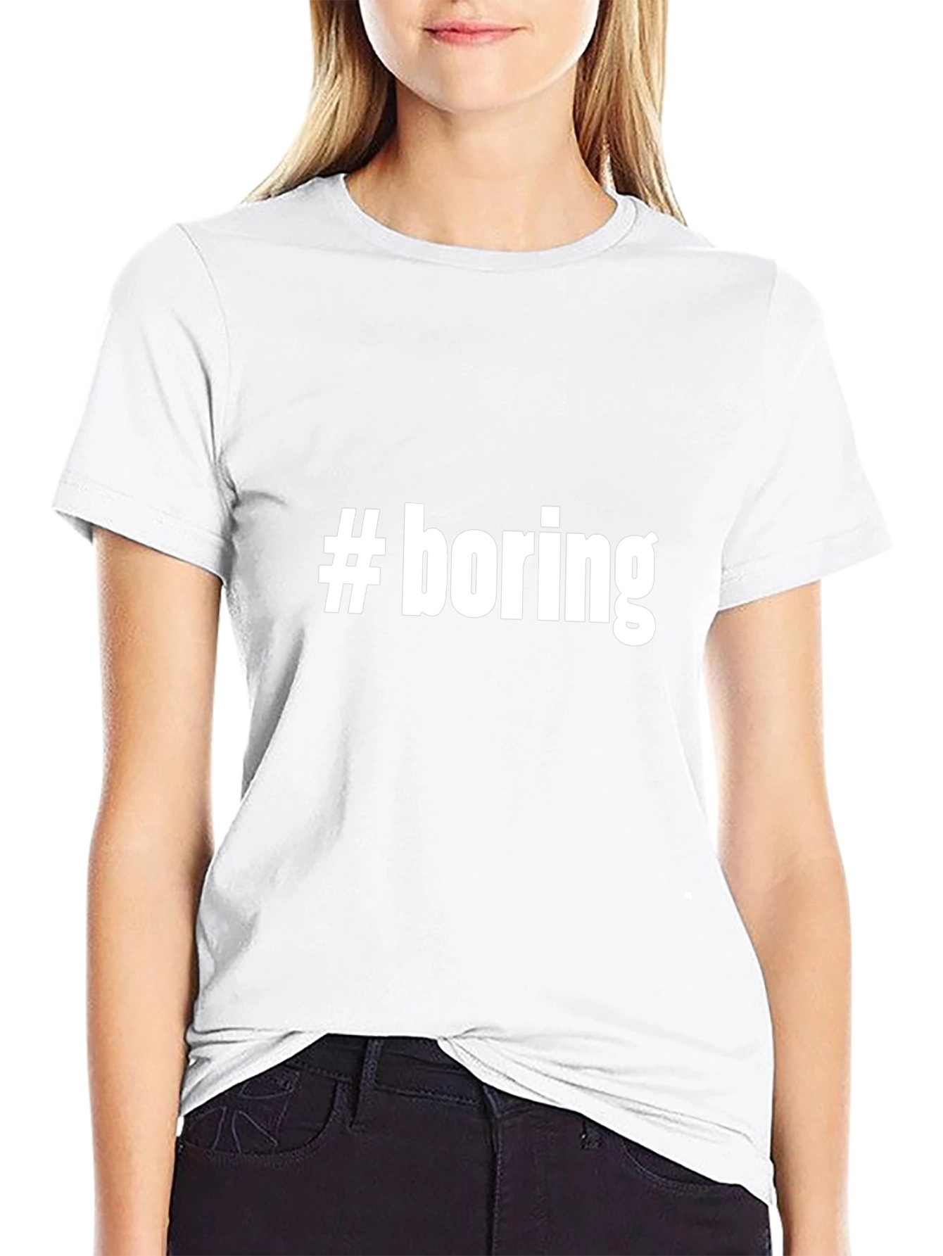 #boring Graphic T-Shirt - Unisex Black Tee