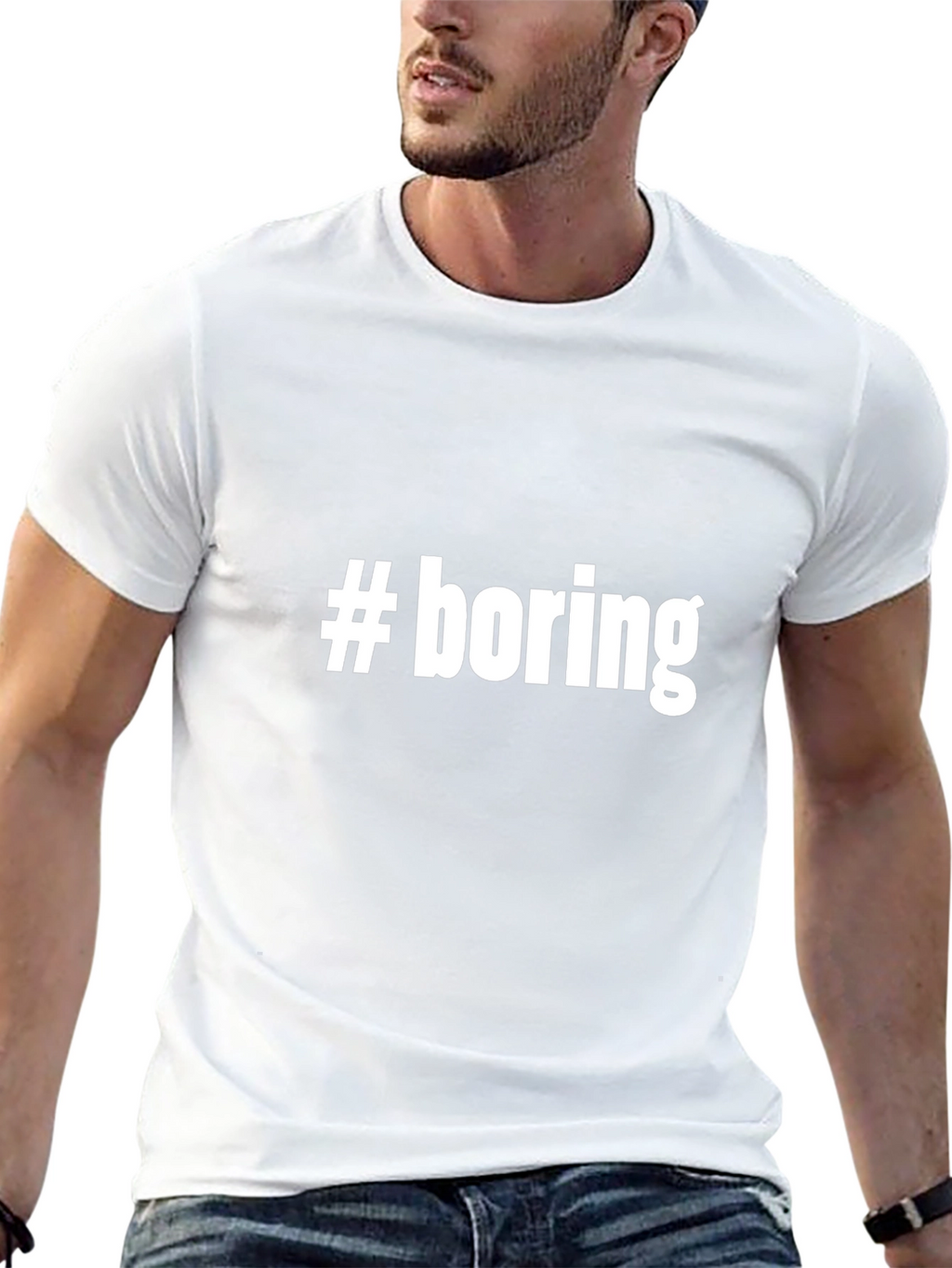 #boring Graphic T-Shirt - Unisex Black Tee