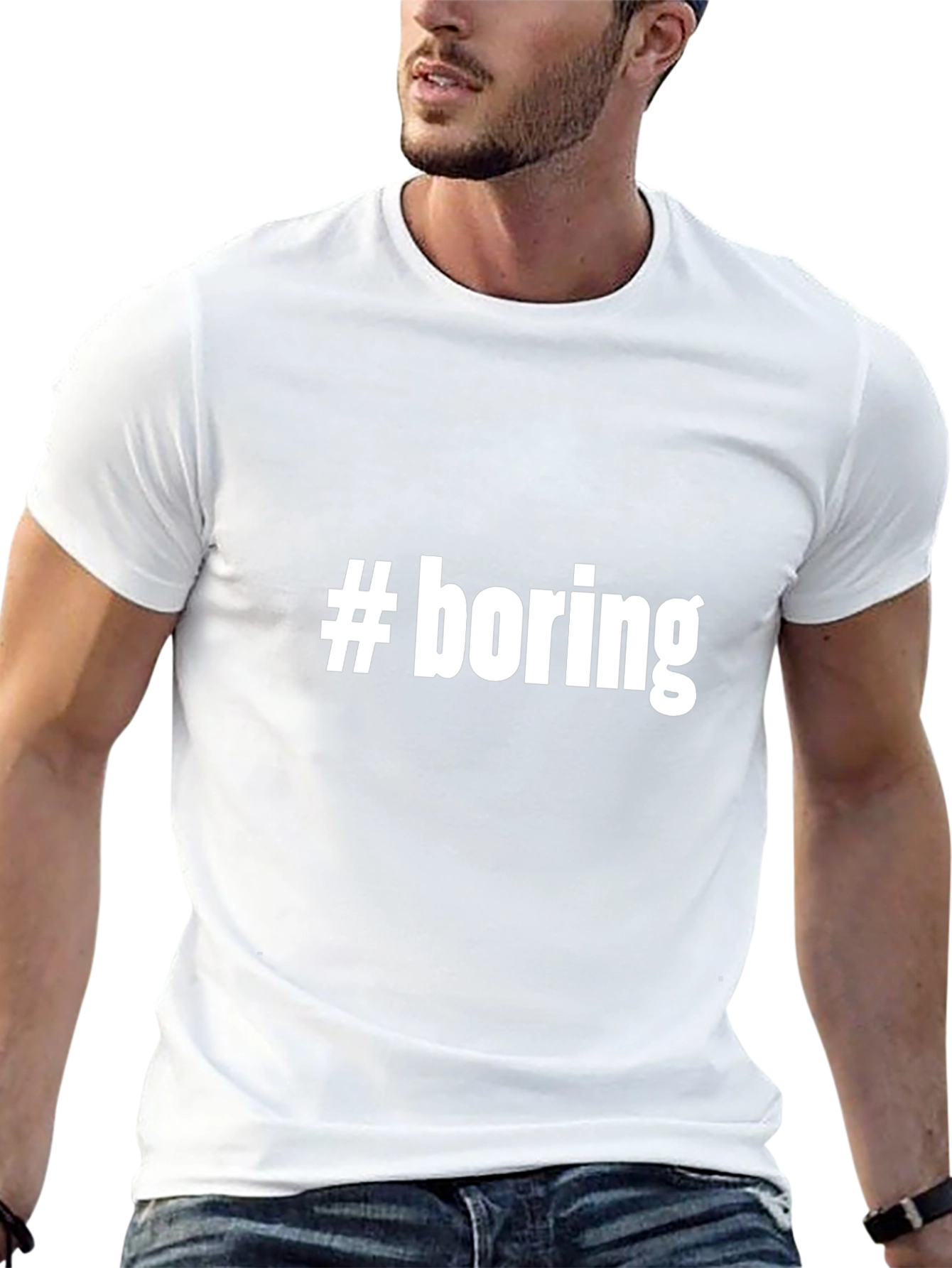 #boring Graphic T-Shirt - Unisex Black Tee