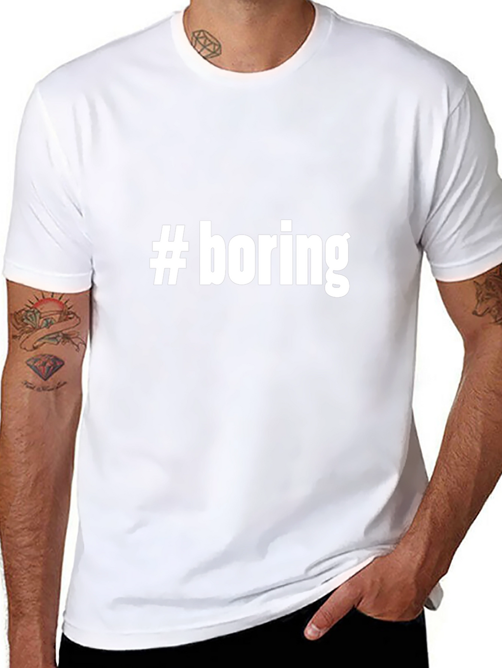 #boring Graphic T-Shirt - Unisex Black Tee
