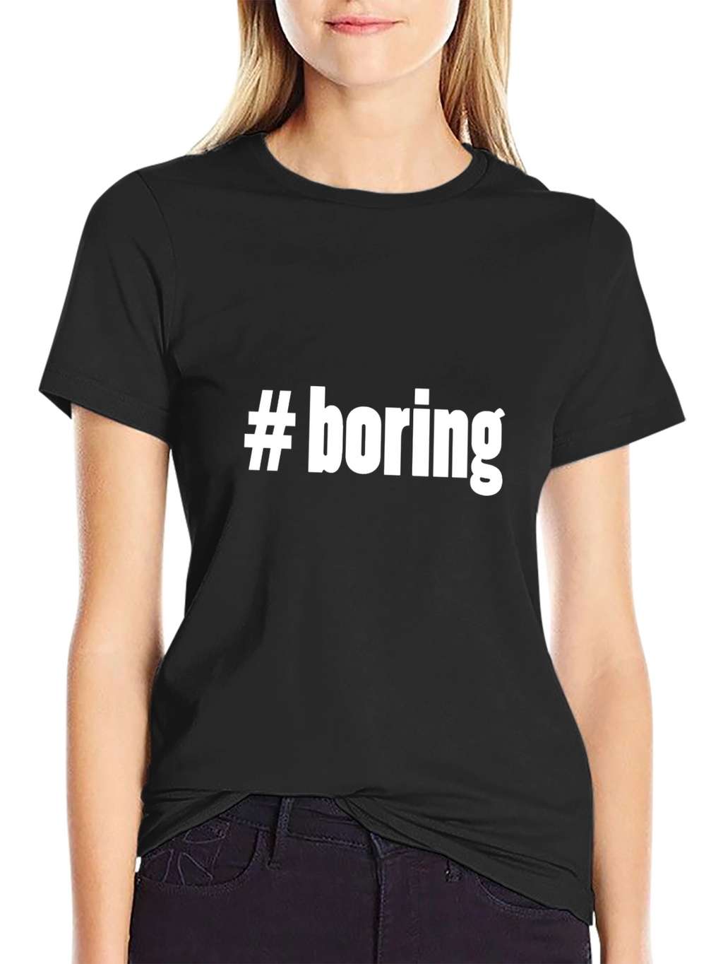 #boring Graphic T-Shirt - Unisex Black Tee