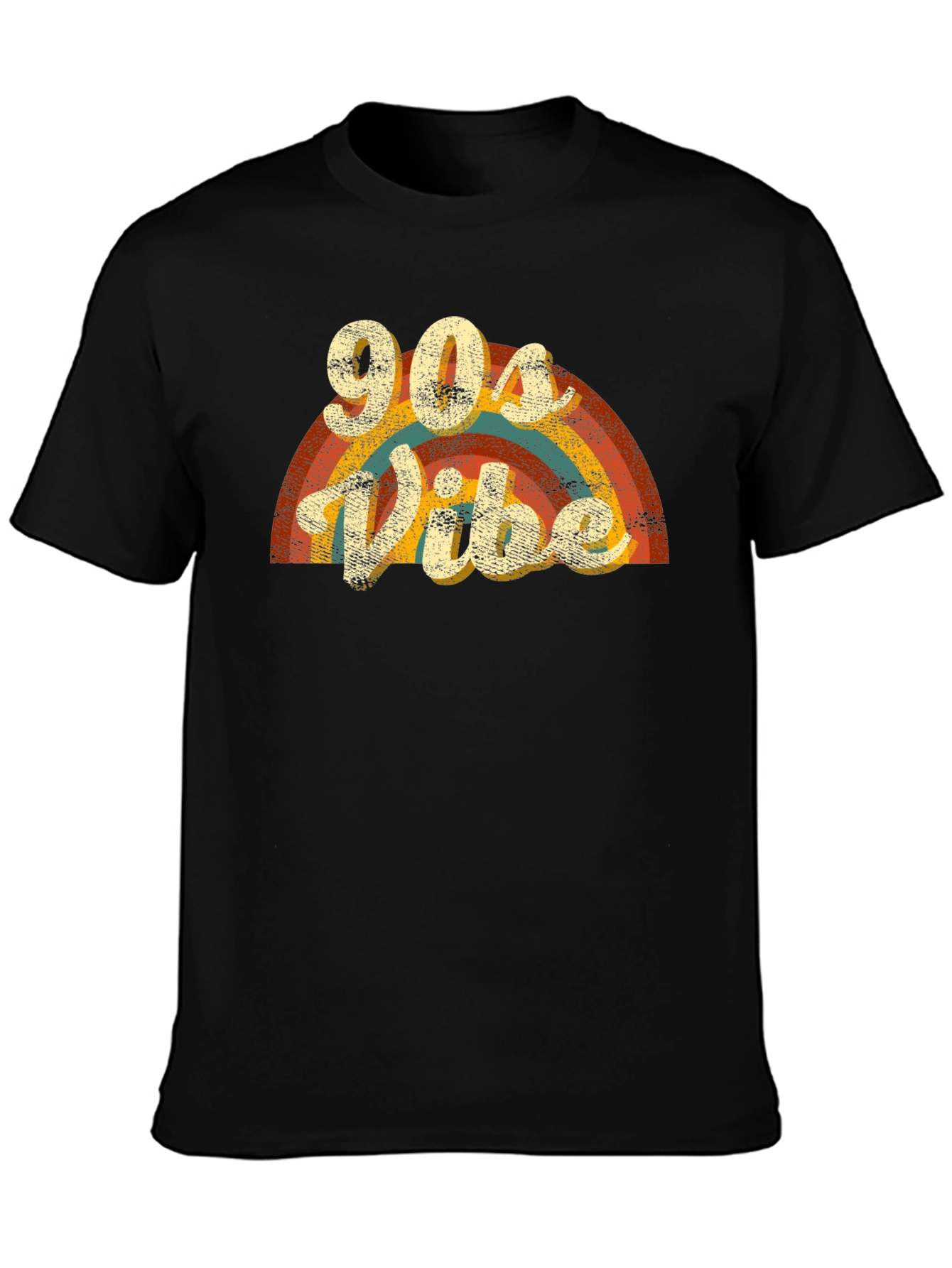 90s Vibe Retro Rainbow Graphic Tee