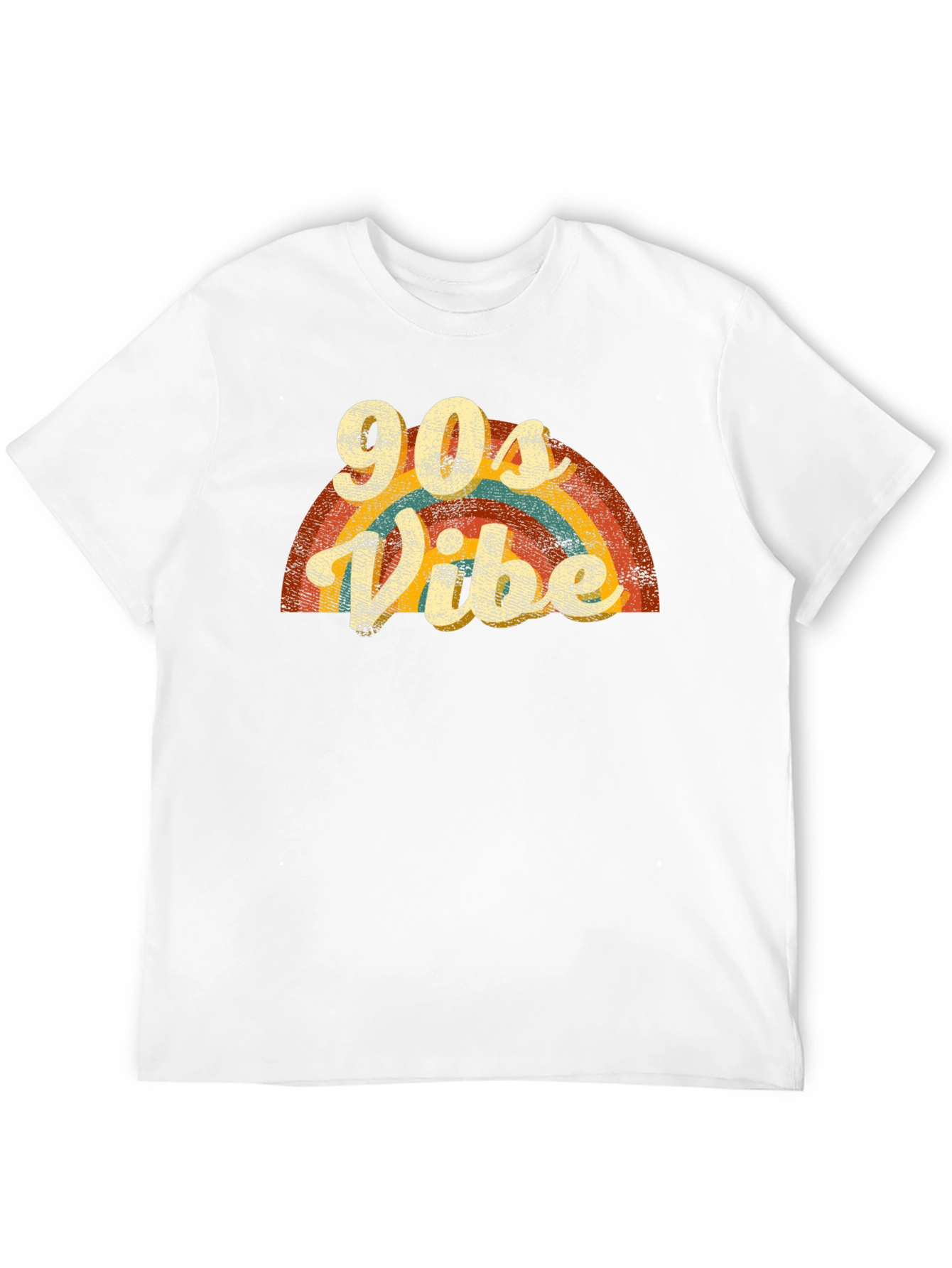 90s Vibe Retro Rainbow Graphic Tee
