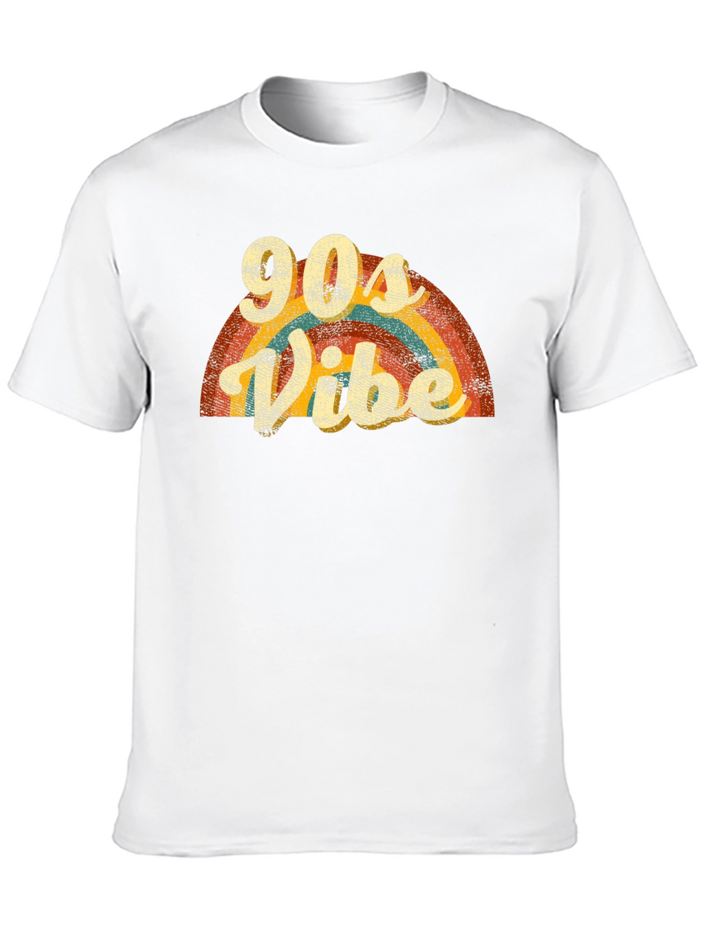 90s Vibe Retro Rainbow Graphic Tee