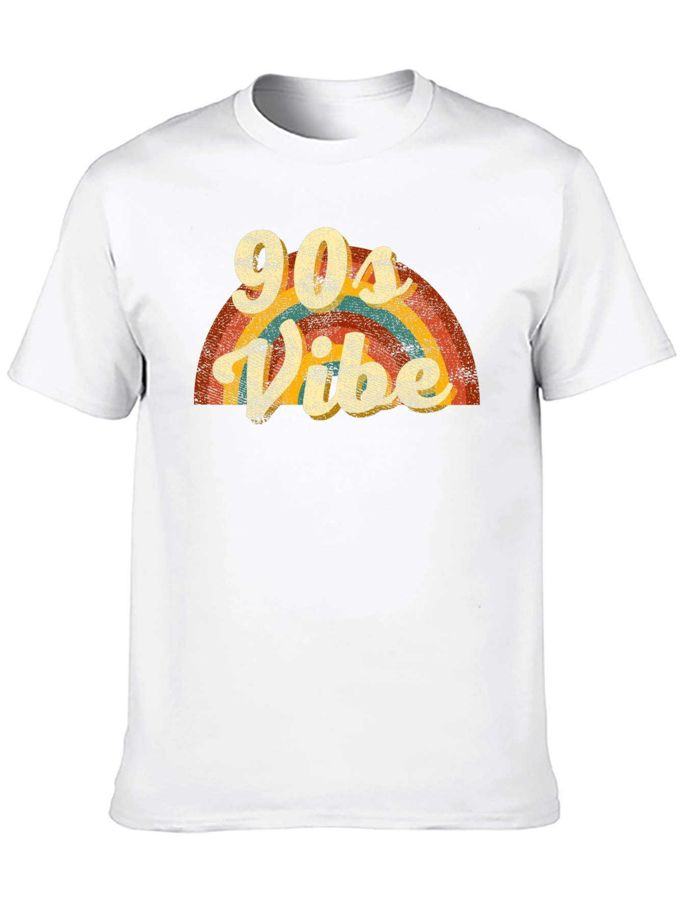 90s Vibe Retro Rainbow Graphic Tee