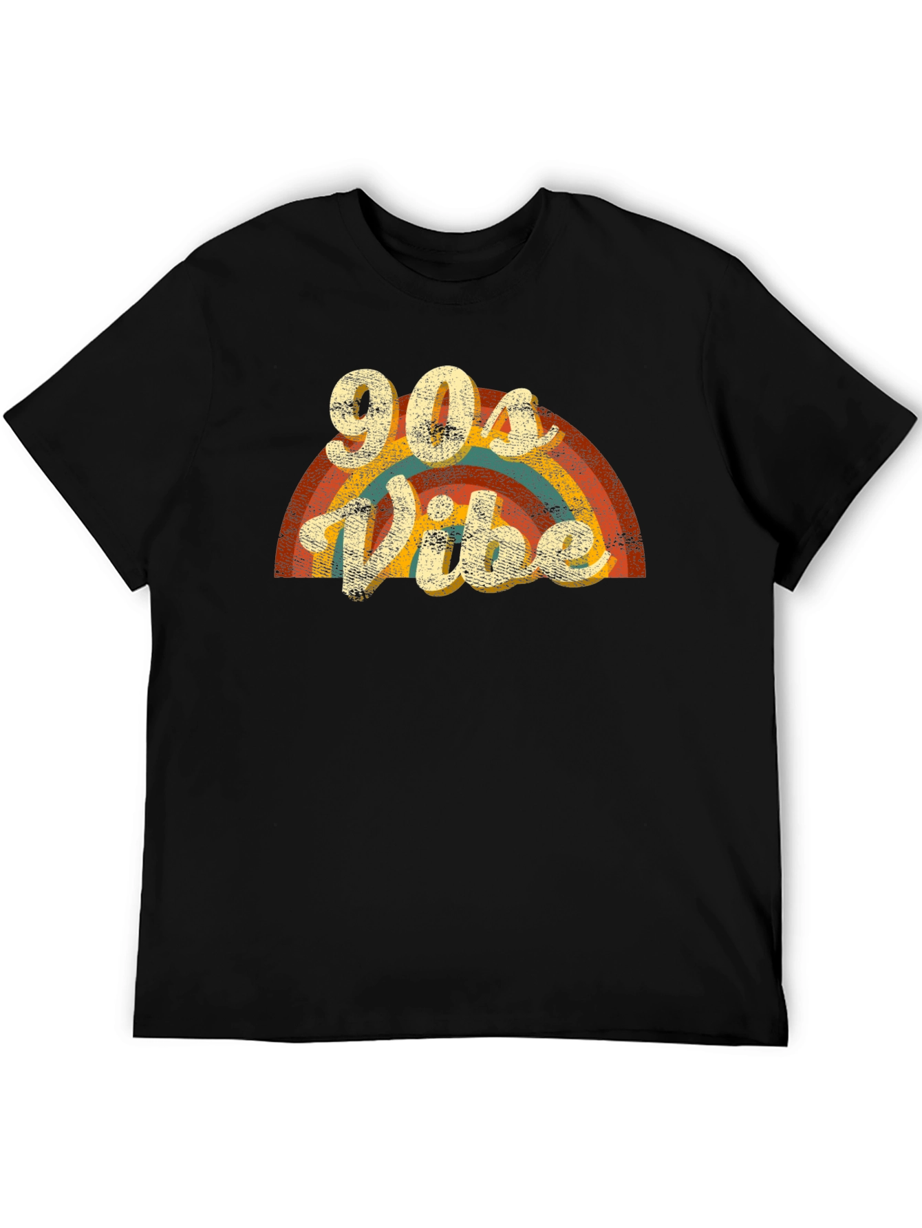 90s Vibe Retro Rainbow Graphic Tee